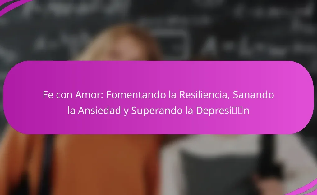 Fe con Amor: Fomentando la Resiliencia, Sanando la Ansiedad y Superando la Depresión