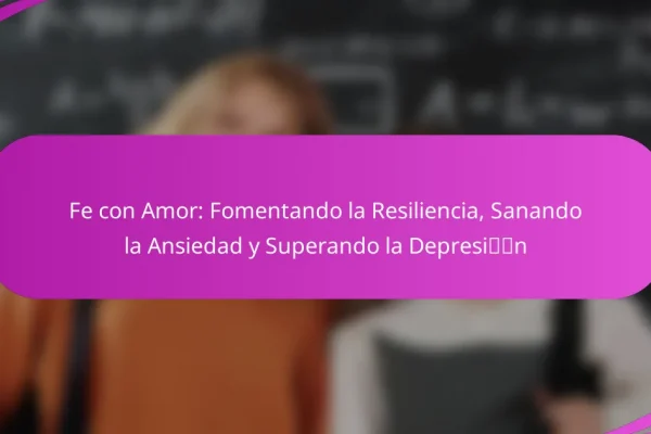 Fe con Amor: Fomentando la Resiliencia, Sanando la Ansiedad y Superando la Depresión